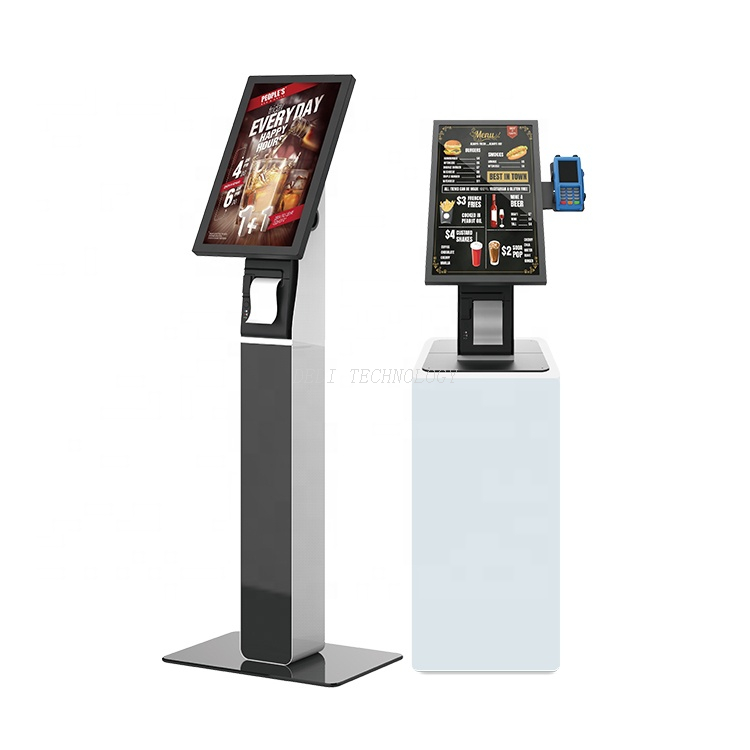 21.5Inch Restaurant food touch screen desktop table tablet terminal kiosk Android Fast Self Ordering Machine for payment