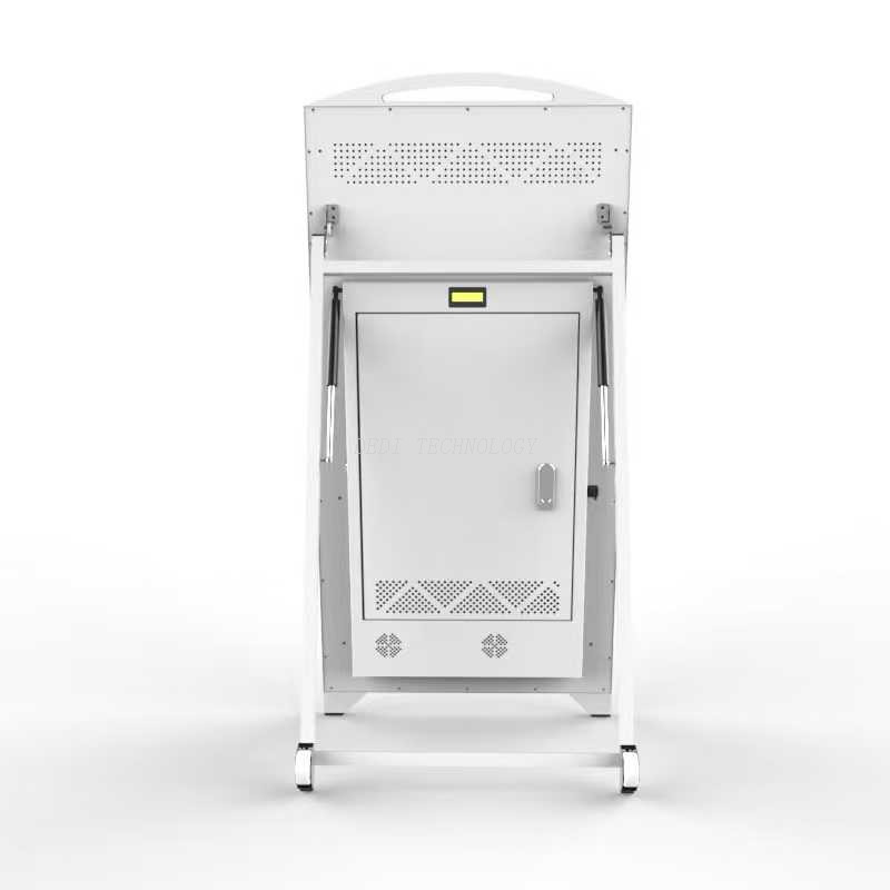 Portable Digital Signage with 21.5'' LCD Screen and 32'' LED Message Writing Board, Rechargeable Battery (10-14H) Digital Signage and Wheels