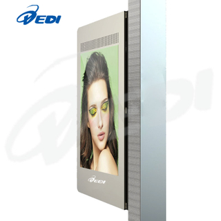 55inch fan-cooling outdoor advertising display - Pole style with trapezoid desi