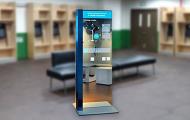 55 inch transparent advertising machine in Germany
