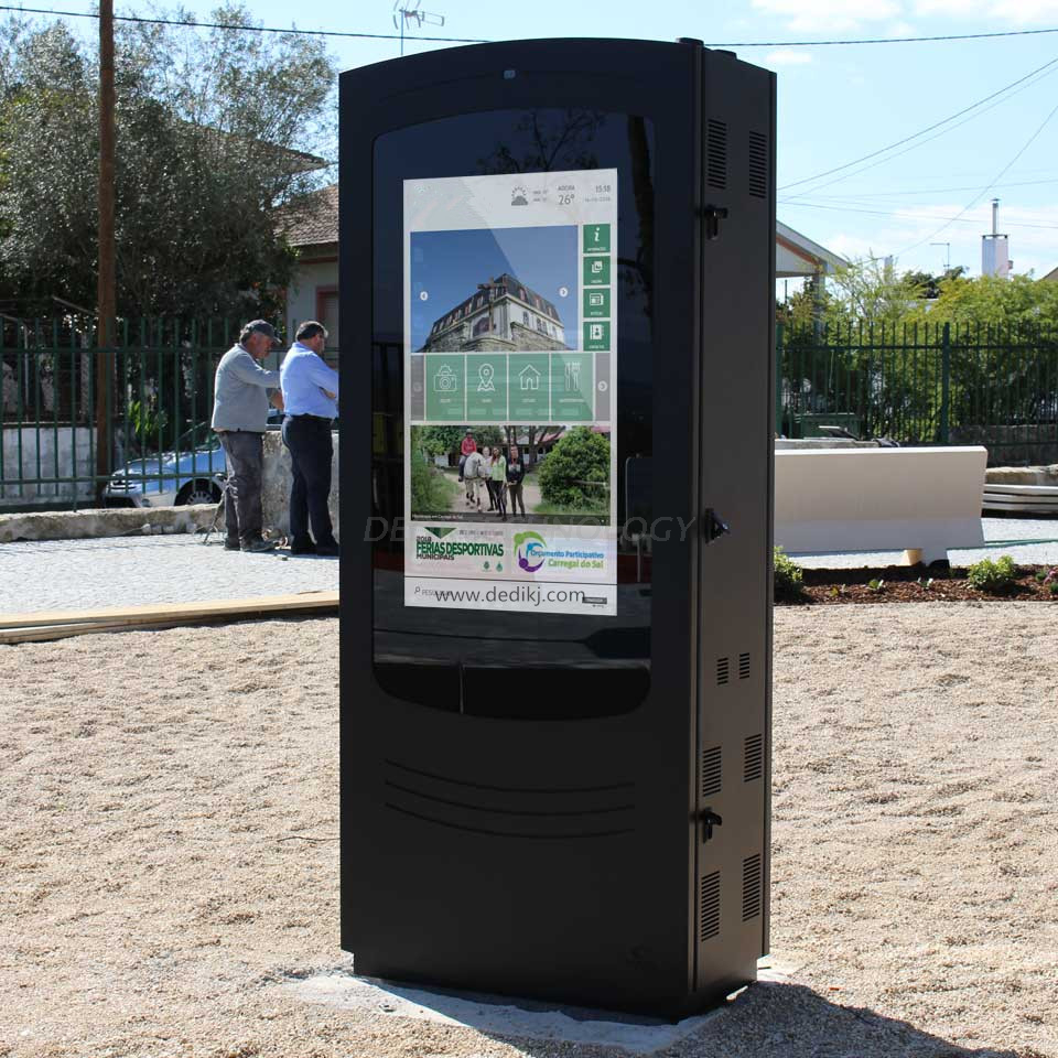 Dedi 65 Inch Floor Standing Outdoor Lcd Advertising Display Totem Touch Screen Kiosk