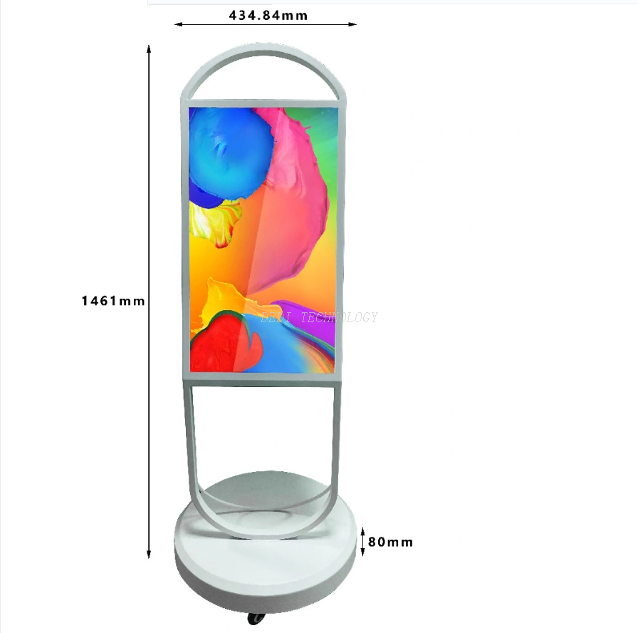 32inch Poster Battery Powered Advertising Screen LCD Display Portable Kiosk Android 