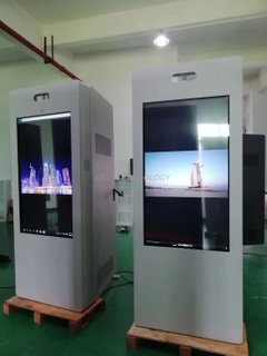 Dedi 55 inch outdoor LCD kiosk for touch screen commercial advertising screen