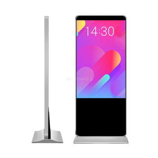 New frameless large screen advertising player 55 inch digital signage Full HD display shopping mall floor standing kiosk 