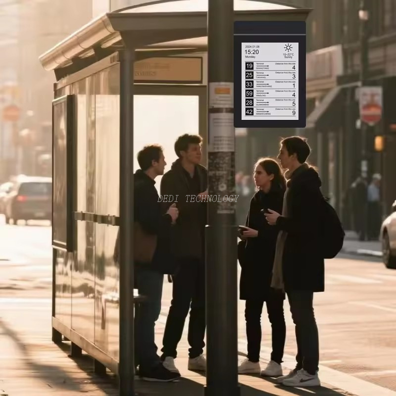 55inch E-Ink Signage Outdoor Big EInk Display, Bus Stop E-Ink Signage E-Ink Display Solar Power